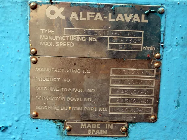 Image 4 of 4 - Alfa Laval - MMPX 304 SGP-11-60