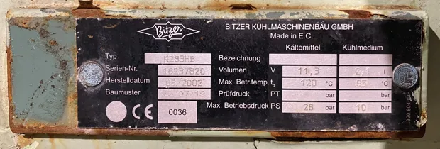 Image 5 of 8 - Bitzer Kühlmaschinenbau - K293HB