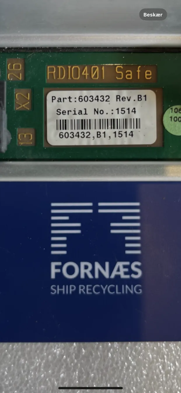 Image 1 of 2 - KONGSBERG  - RDIO401S . Part : 603432