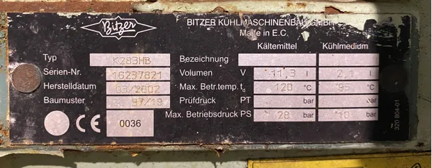Image 8 of 8 - Bitzer Kühlmaschinenbau - K293HB