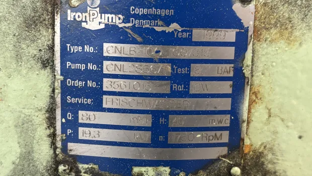 Image 8 of 8 - Iron Pump - CNLB 100-100/315