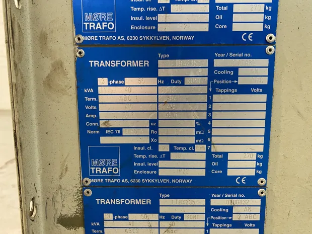 Image 8 of 9 - Møre Trafo - LTB 4235